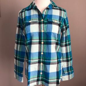 J. Crew plaid shirt, size: XS